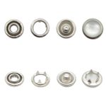 Кнопка рубашечная (джерси) жемчужинка ⌀9.5 мм, ≈72 шт, МЕТАЛЛ, акрил, белый/никель, NEW STAR