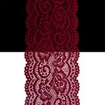 Кружево эластичное (стрейч) 100 мм / 3 метра, C520 темно-красный