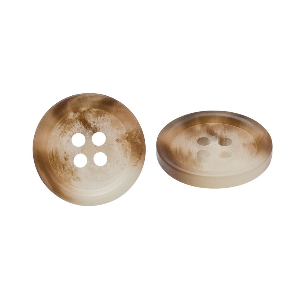 Пуговица 4 прокола 28L = 18 мм, пластик, col.A коричневый, CN2867, 72 шт