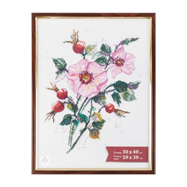 Рамка для картины (фото) пластик с оргстеклом 30х40 см, коричневый, Gamma ПРК-18