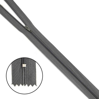 Молния спираль (витая) Т3 (3 мм) 1 зам., н/раз., 50 см, п/автомат, 275 серый, 10 шт