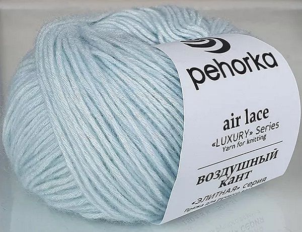 Пряжа Пехорка Воздушный кант / уп.5 мот. по 50 г, 150 м, цв.223 св.бирюза