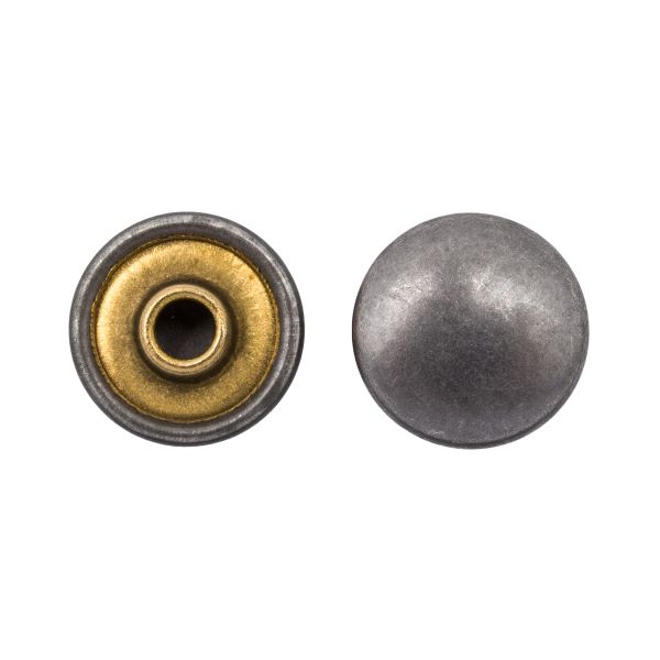 Хольнитены джинсовые ⌀10мм цв.металл (без гвоздя), темное серебро BIG, 4041, 50 шт