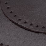 Заплатки пришивные из кожи, овал 6х8,2см с перфорацией, 2 шт, 100% кожа, 03 темно-коричневый, 9114