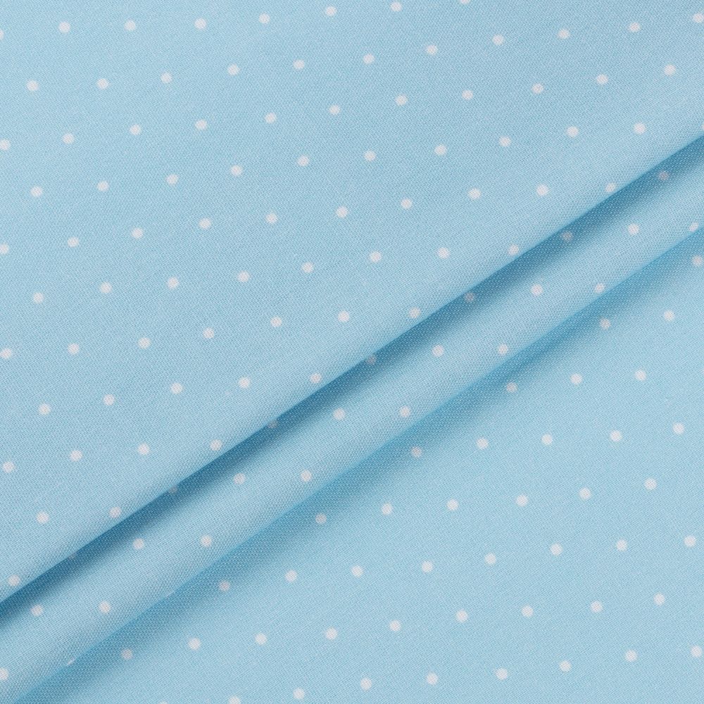 Ткань для пэчворка Peppy Бабушкин сундучок 100х112 см, 140±5 г/м², БС-52 горох голубой