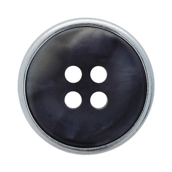 Пуговицы 4 прокола костюмные 16 мм, 24 шт, D979 серый, Gamma RIO 0013