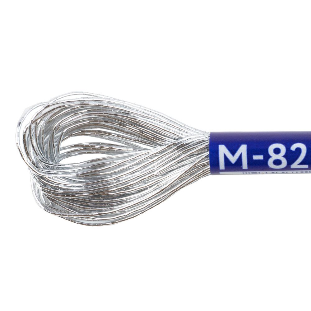 Мулине Gamma металлик JT 12 мотков по 11 метров, М-82 серебристый, Gamma MOULINE