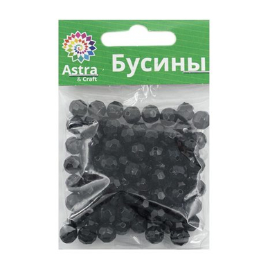 Бусины акрил ⌀8 мм, 25 г, Astra&Craft, 90