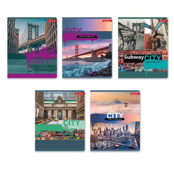 Тетрадь ученическая общая, A5+ 96 л. на скобе, белизна 100%, 5 шт, клетка, 000349 Мегаполис, Светоч 96ТСК5_1_3_1