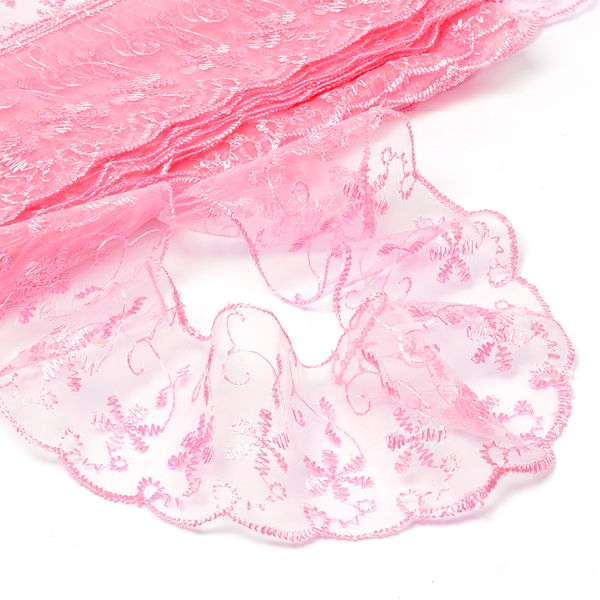 Кружево капроновое 65 мм / 13.7 м, 30011 цв.004 розовый, Kruzhevo