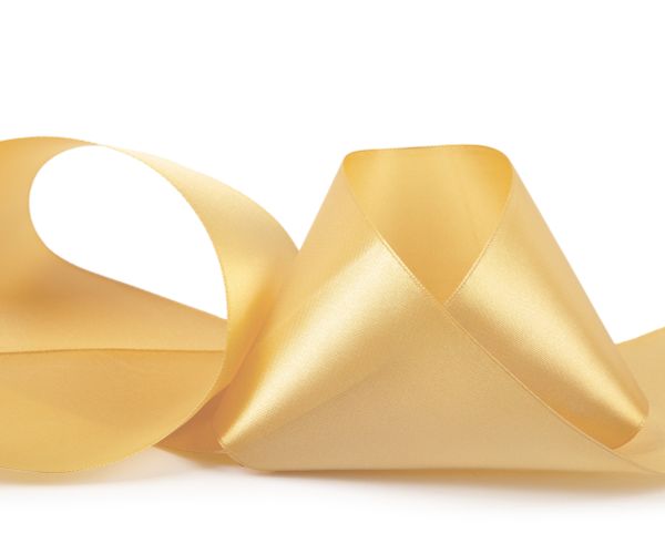 Лента атласная 1-сторонняя 75.0 мм / 33±2 метра, 148 горчичный, Gamma