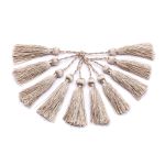 Кисти шторные 70.0 мм, вискоза, цв.195 бежевый, 5 шт