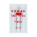 Иглы для швейных машин бытовые универсальные 130/705 H, №100/6, двойные, 1 игла, 5102055, ORGAN
