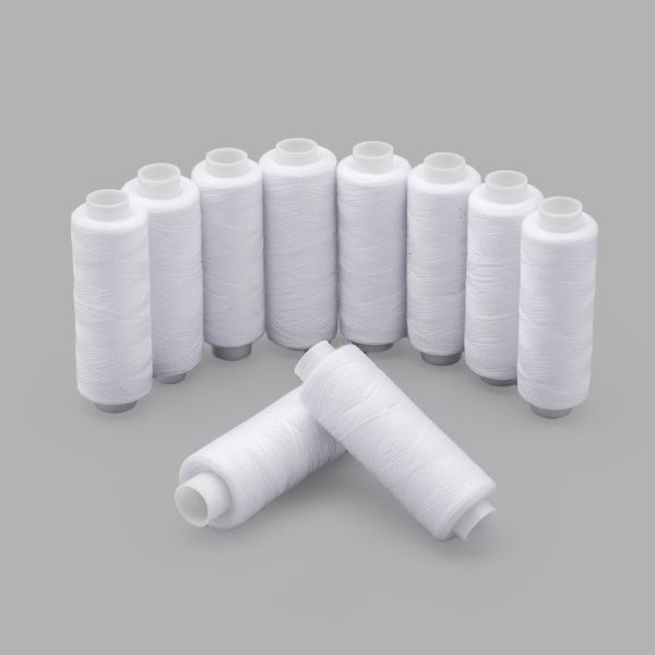 Швейные нитки (набор) 50/2, 10 кат. по 183 метра, Белый, Bestex