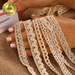Набор вязаного кружева Kruzhevo №4 цв.молочный (6 дизайнов по 2м)