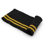 Подвяз (довяз) трикотажный 7.5х80 см, однослойный в полоску, черный/золото