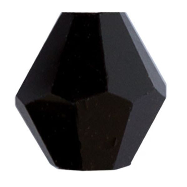 Бусины стекло 6х6 мм, нить 22 шт, №29 черный, Zlatka GBA-02