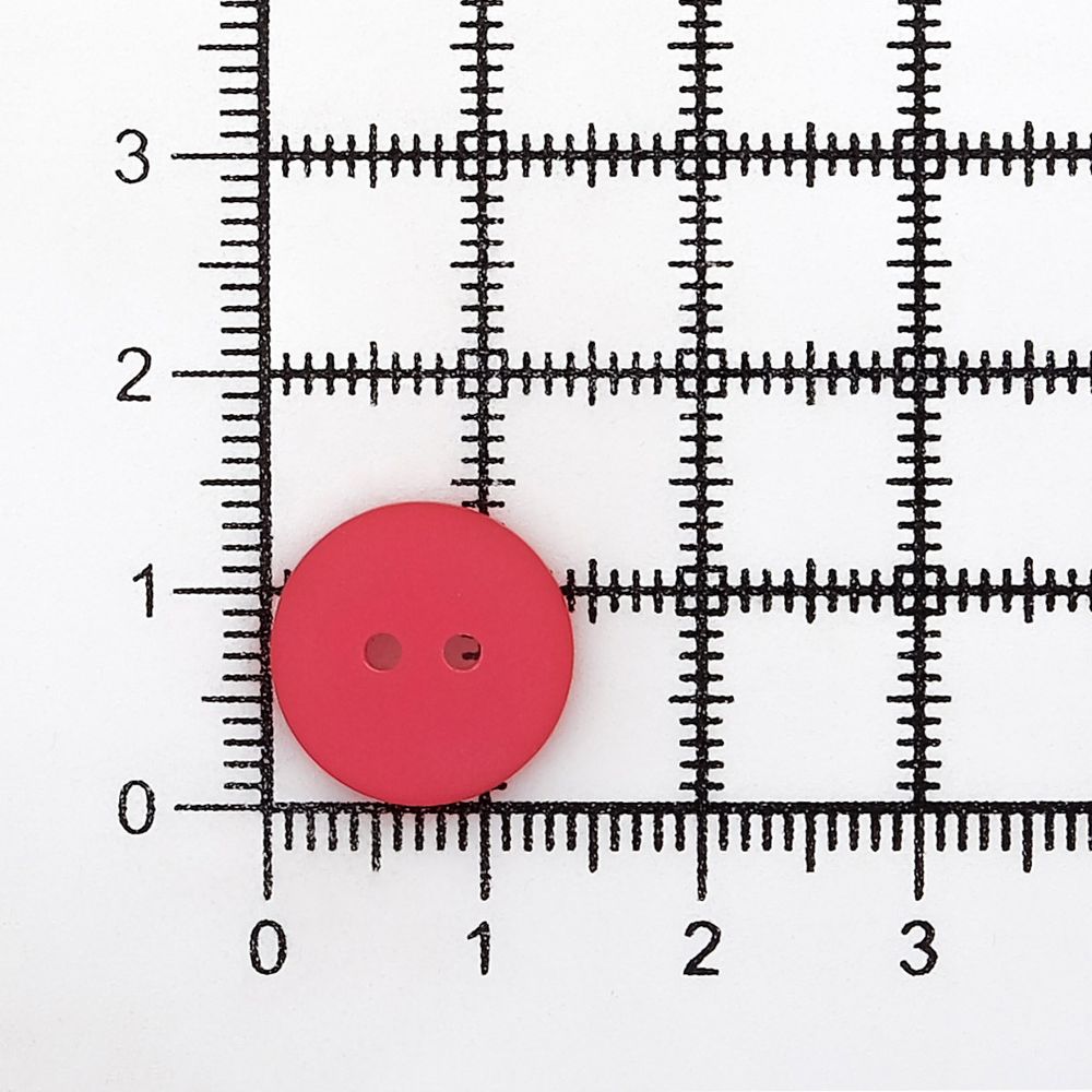 Пуговицы на 2 прокола 22L (14мм), пластик (col.33 ярко-красный), CR-K18M, 144 шт