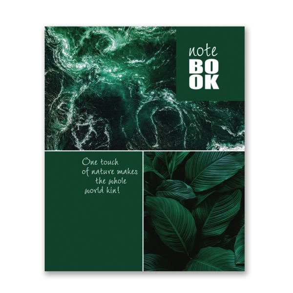 Бизнес-блокнот, матовая ламинация + выборочный лак, A5+ 80 л. 18 шт, клетка, Малахитовые узоры 000428, Светоч 80ББТ5_4_5_1