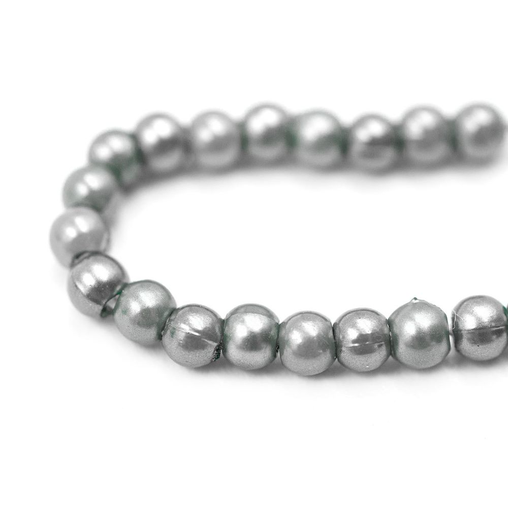 Бусины пластик (жемчуг) ⌀3 мм, 20 г, Astra&Craft, 031 NL серый