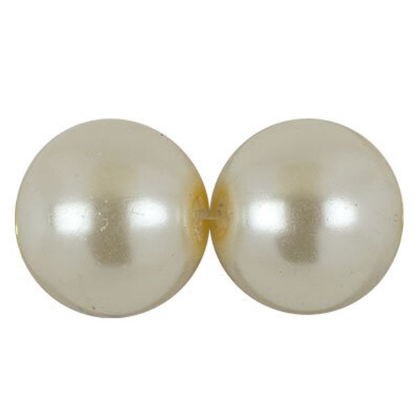 Бусины стекло ⌀6 мм, нить 74 шт, №03 св.кремовый, Zlatka GBP-02