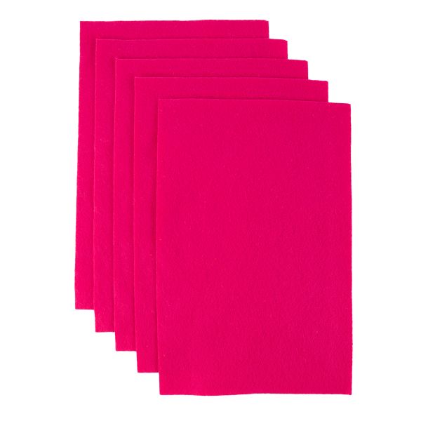 Фетр листовой 1 мм, 20х30 см, 5 шт, 024 малиновый, Blitz FKC10-20/30