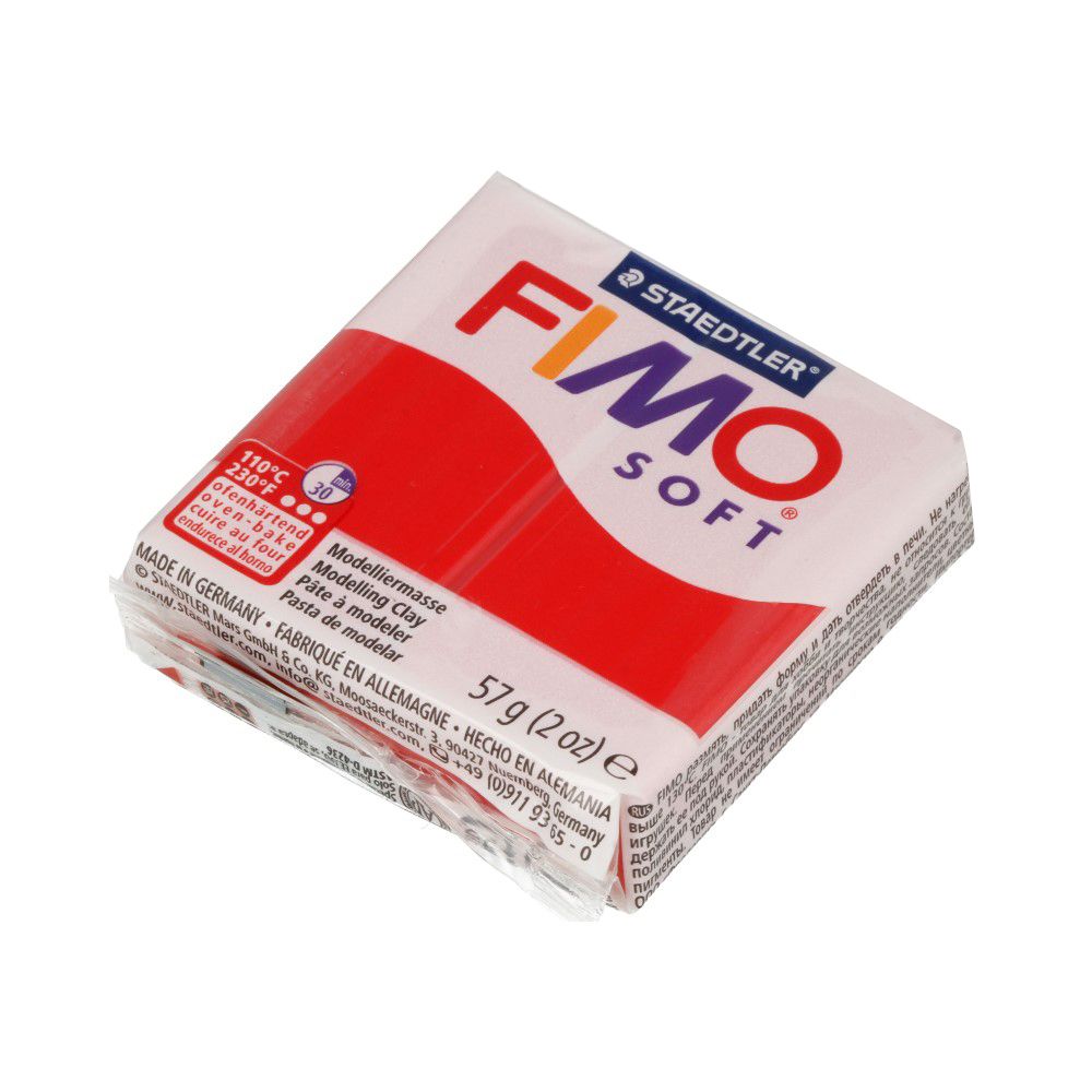 Полимерная глина Fimo Soft 57 г, 8020-24 индийский красный