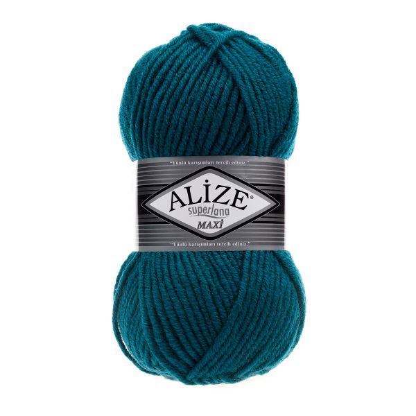 Пряжа Alize (Ализе) Superlana Maxi / уп.5 мот. по 100 г, 100м, 212 морская волна A
