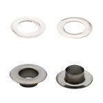 Люверсы металл ⌀_9.2 мм (внутр.), №24, сталь, чер.никель, 100 шт, New Star