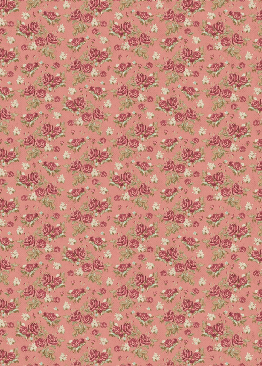 Ткань для пэчворка Peppy Викторианские розы, отрез 50х55 см, 146 г/м², ВР-19 розовый, Peppy