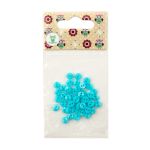 Украшения декоративные пуговицы Мини 2 прокола, 6мм, 50 шт ± 2 шт пластик, цв.бирюзовый