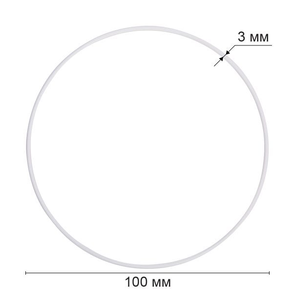 Кольцо для макраме (заготовка) сталь металл ⌀100 мм, белое, Gamma RKS-010
