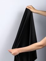 Атлас стрейч для нижнего белья 107 г/м², 125 см / 25 метров, 0180 цв.черный