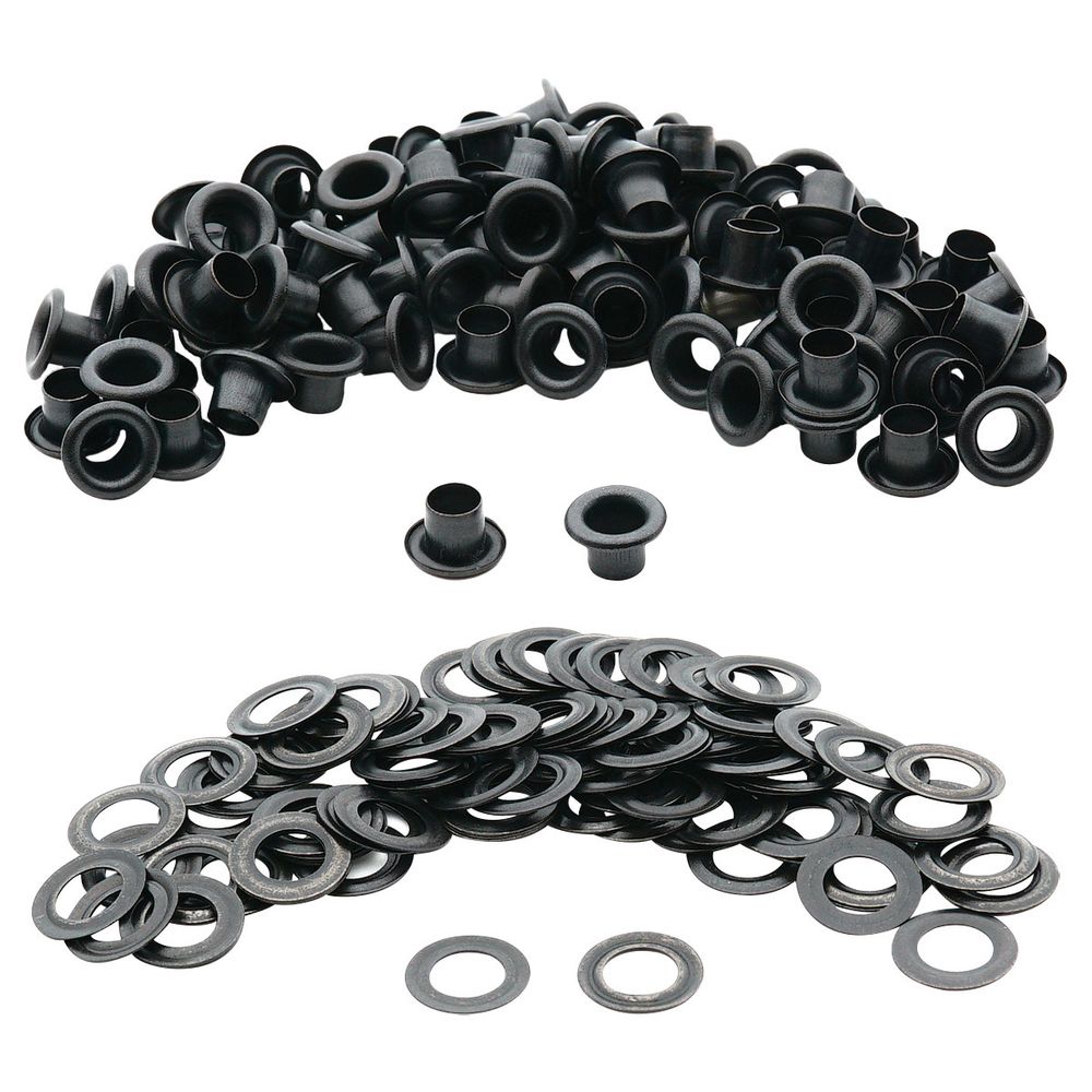 Люверсы металл ⌀_3.7 мм (внутр.), №1.7, сталь, оксид, 100 шт, New Star