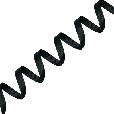 Лента репсовая (в рубчик) 12.0 мм / 22.86±1 метров, М 030 черный