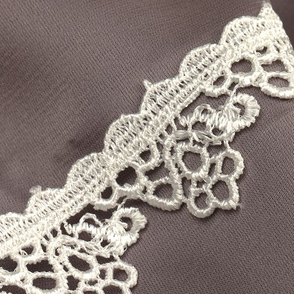 Кружево гипюр (плетёное) 25 мм, цв.3 молочный, уп. 9 м, Kruzhevo