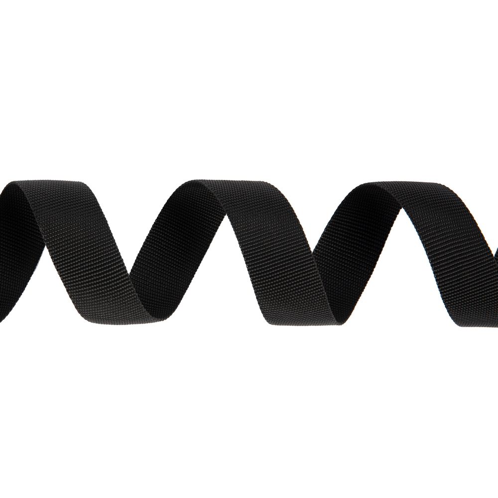 Стропа (ременная лента) 30 мм / 50 метров, толщ. 1.07 мм, [16 г/пог.м], 100% п/п, G-30 BL, черный, Gamma G-30 BL