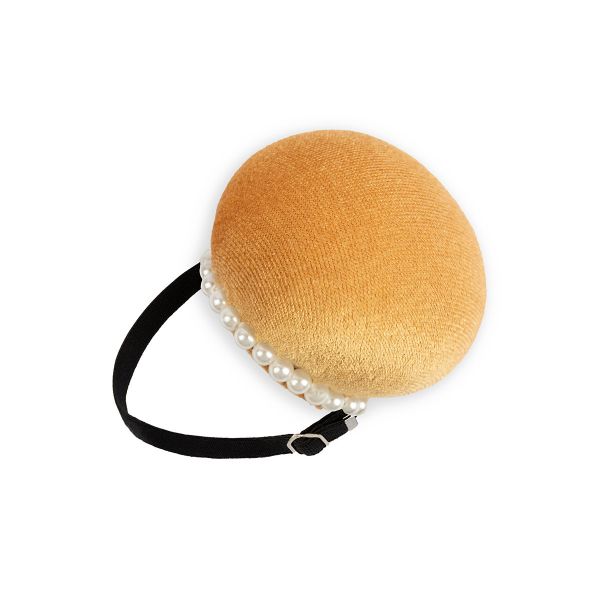 Подушечка для игл на руку бежево-золотой, бархат, Micron NDV-01