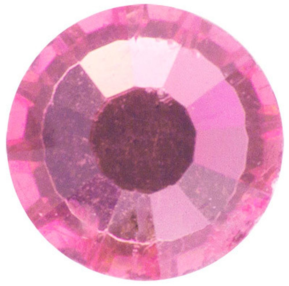 Стразы клеевые стекло 2.4 мм, 144 шт, SS08/144 розовый (Rose), Zlatka SS08/144