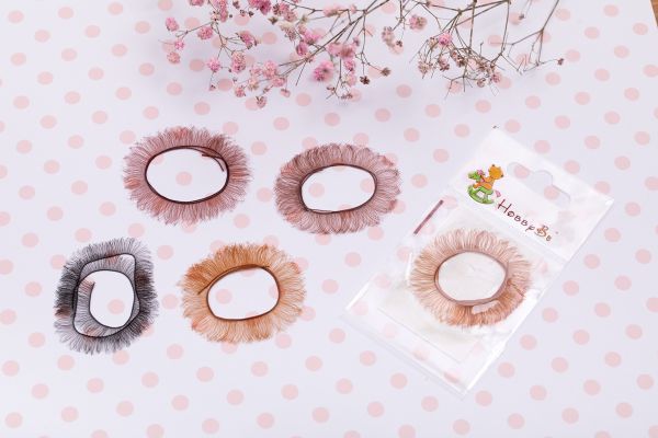 Ресницы для кукол и игрушек 20 см, реснички 5 мм, уп.20 шт, EYL-1, черный, HobbyBe EYL- 1