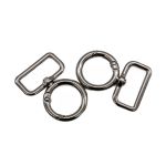 Карабин металл 25.0 мм, черный никель, 4 шт