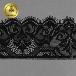 Кружево шантильи (реснички) 100 мм, диз. 226, цв.2 черный уп. 15 м, по 3 м, Kruzhevo
