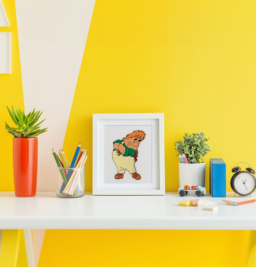 Набор для вышивания нитками Klart, Союзмультфильм. Карлсон, 11х15 см