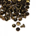 Хольнитены двухсторонние сталь 6х6 мм, №0, TBY.5206 цв. антик уп. 1000 шт, TBY