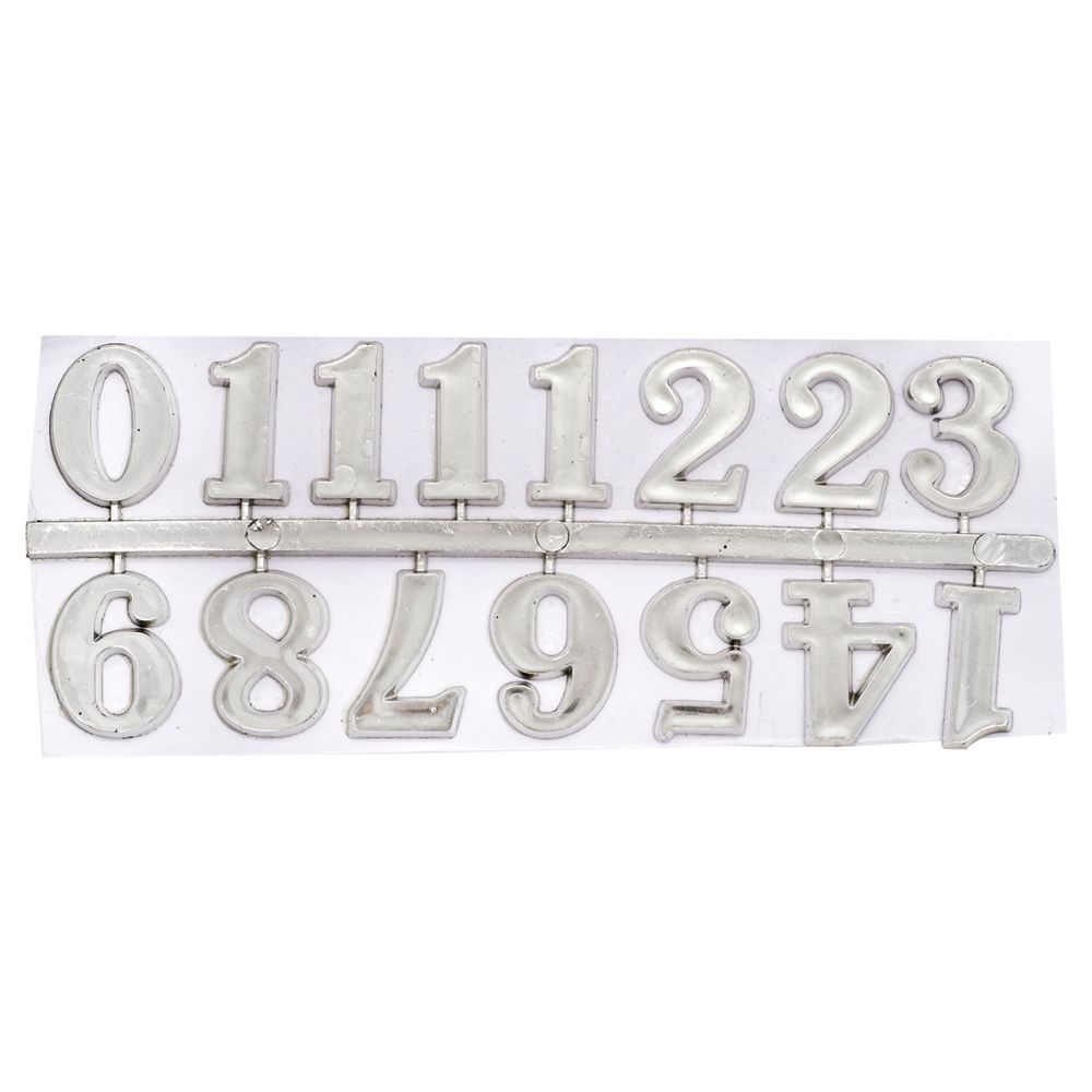 Цифры арабские для часов 2,5см (серебро), 5AS-085