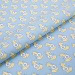 Ткань для пэчворка Peppy Молочные сны фланель, рулон 112 см / 5 метров, МС-01 голубой, Peppy