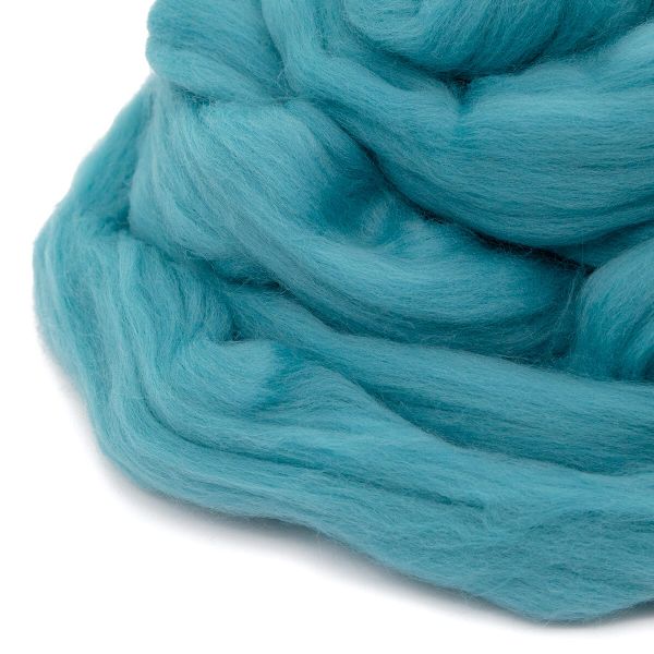 Шерсть для валяния Троицкая тонкая 1х100 г (до 23 мкр), 752 дымчато-бирюзовый