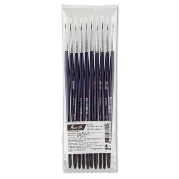 Кисть белка круглая №01, 10 шт, короткая ручка, Vista-Artista 10211-01