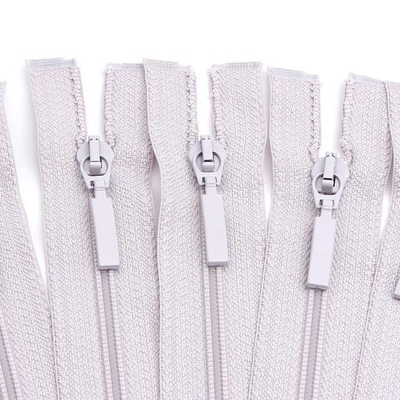 Молния спираль (витая) Arta Т5 (5 мм) 1 зам., разъем., 40 см, цв. 154 св.серый, уп.5 шт