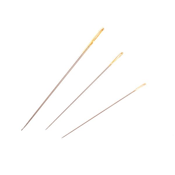 Иглы ручные для вышивания, с золотым ушком №3-9, 16 шт, Pony